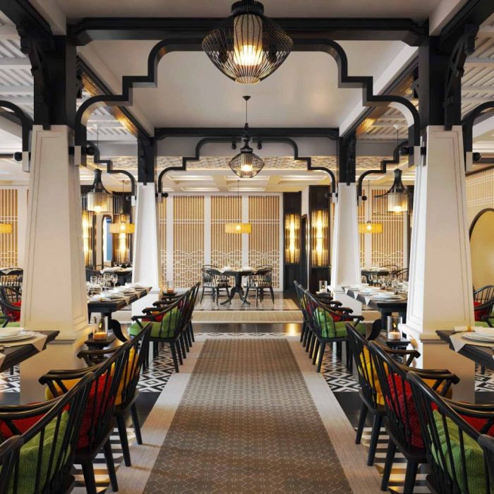 Nội thất nhà hàng phong cách Indochine